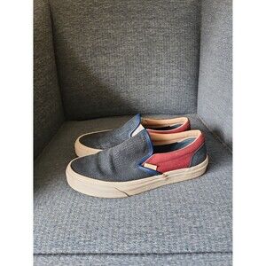 Vans Slip-on Shoes Blue w/ Red Accents Men's 5.5 Women's 7